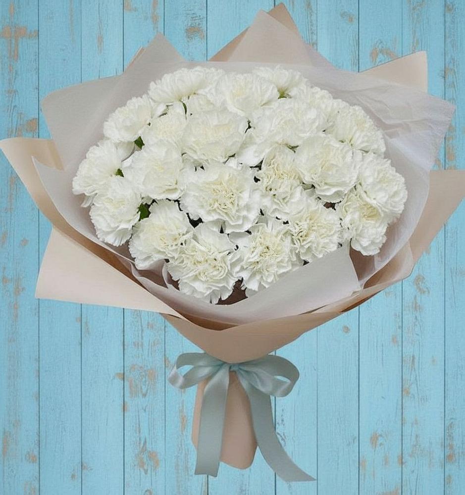 Букет цветов из: Гвоздики в Удобный