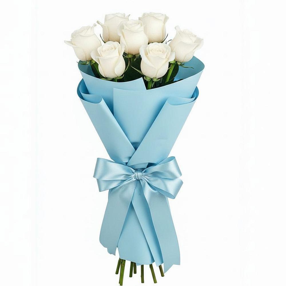 Букет 7 белых роз Проуд в Удобный