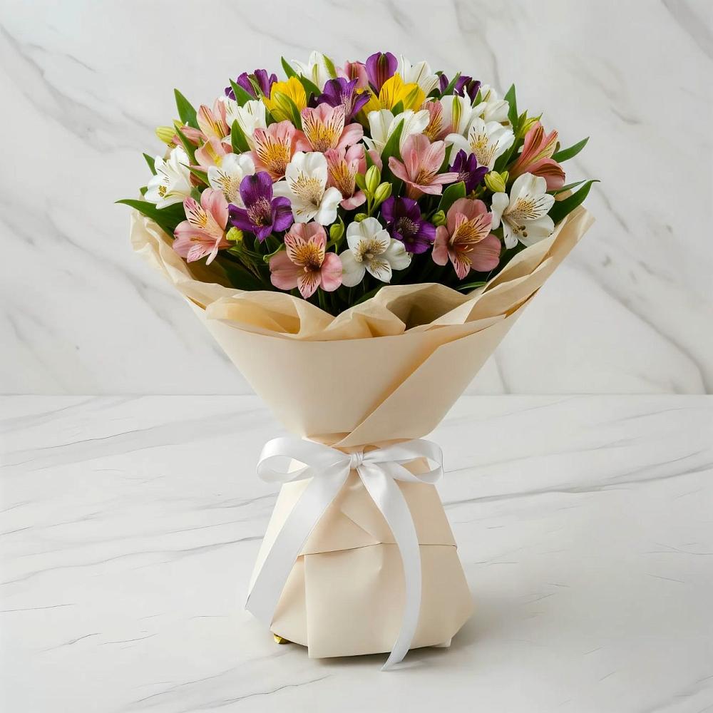 Букет цветов из: Альстромерии в Удобный