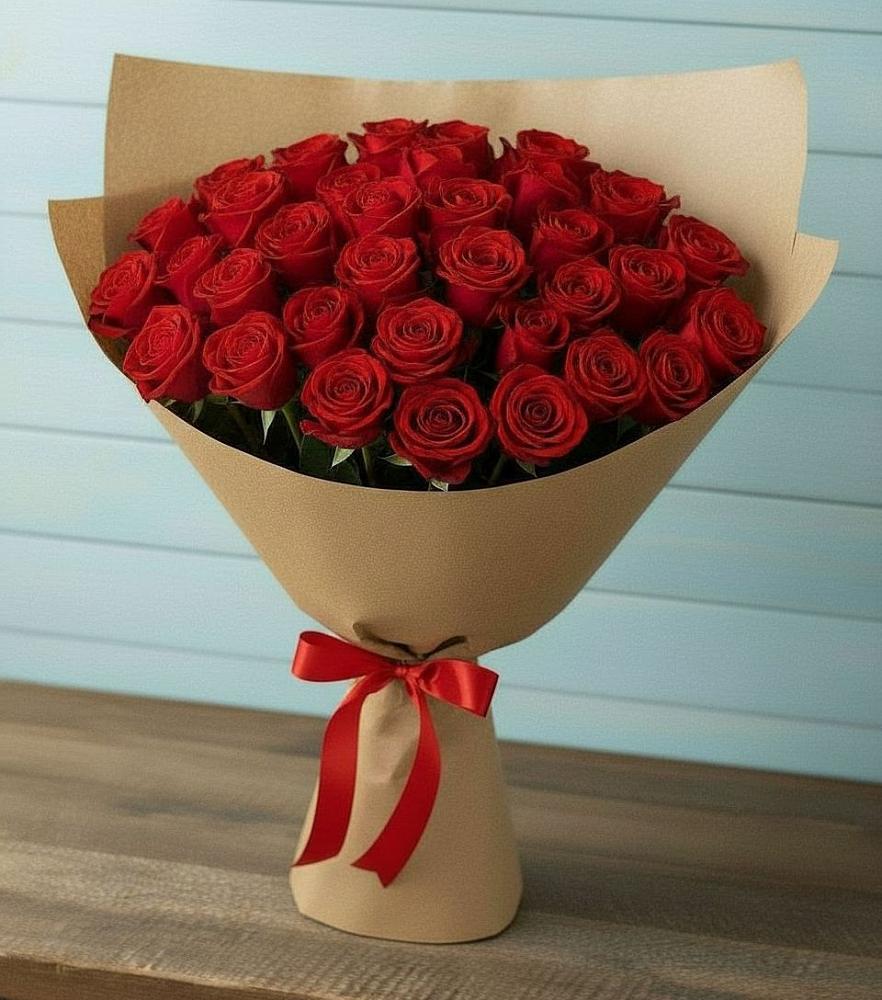 Букет Красные розы Милано в Удобный