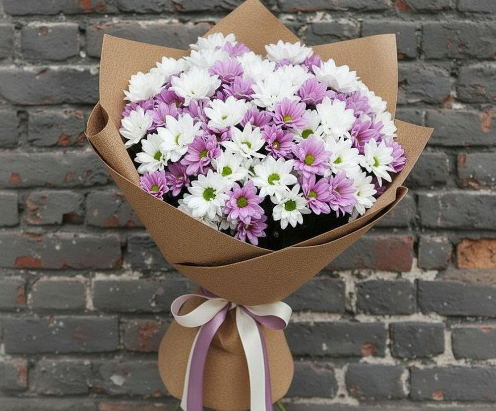 Букет цветов из: Хризантемы в Удобный