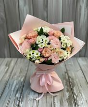 Букет цветов из:  Гвоздики, Розы и Хризантемы #REPLACE_PRED# Удобный