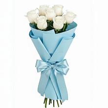 Букет 7 белых роз Проуд в Удобный