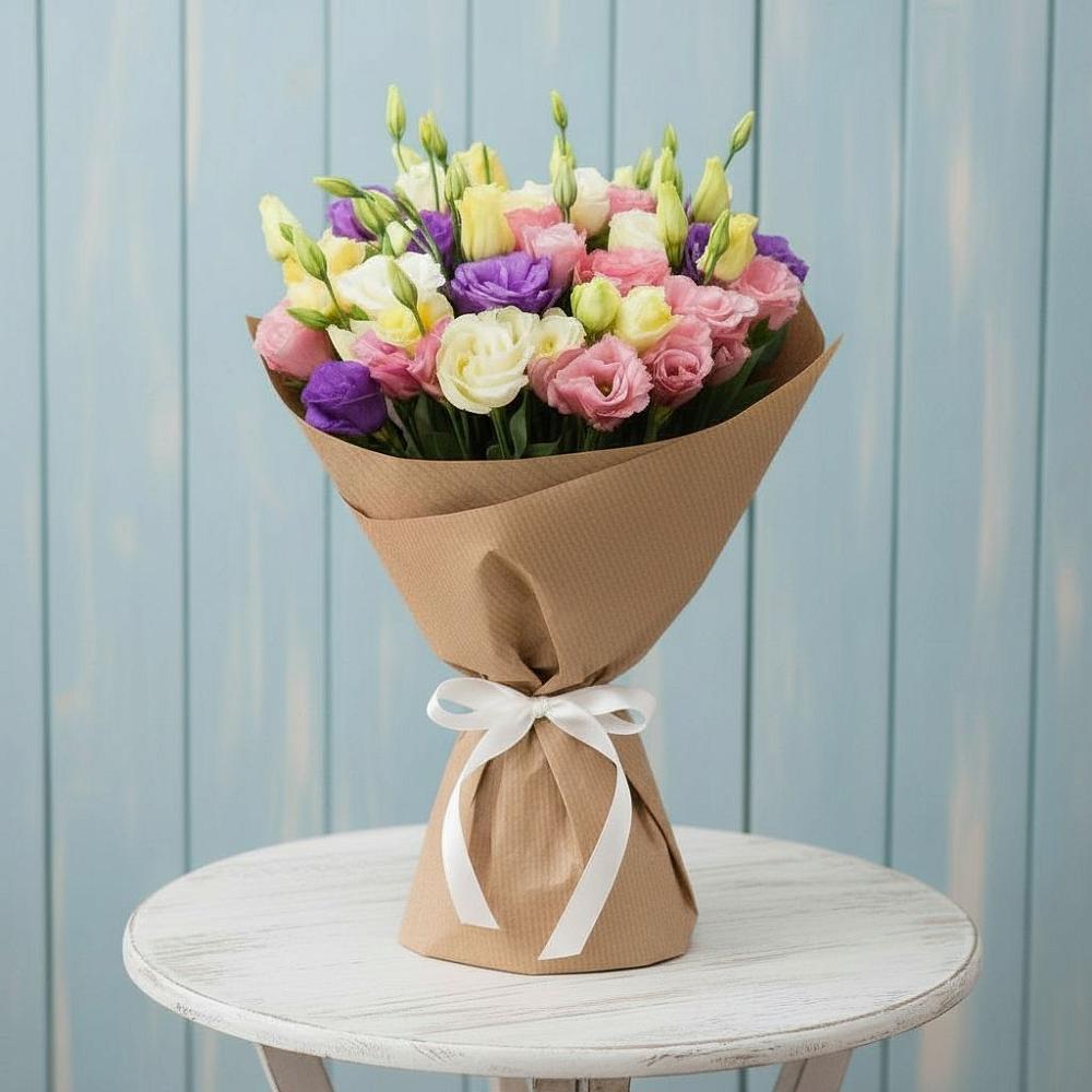 Букет цветов из: Лизиантусы в Удобный