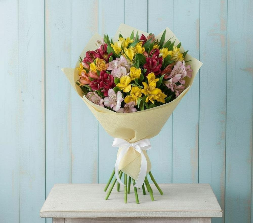 Букет цветов из: Альстромерии в Удобный